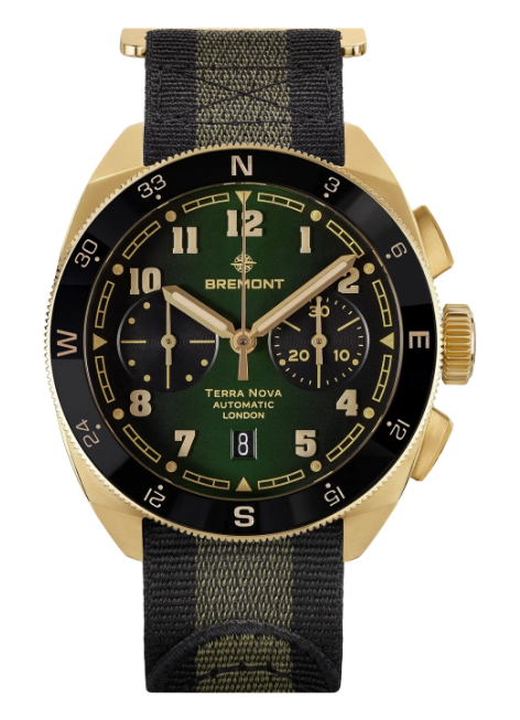 Best Bremont Terra Nova 42.5 Chronograph Bronze tn42-chr-bz-gn-n-s Replica Watch